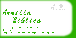 armilla miklics business card